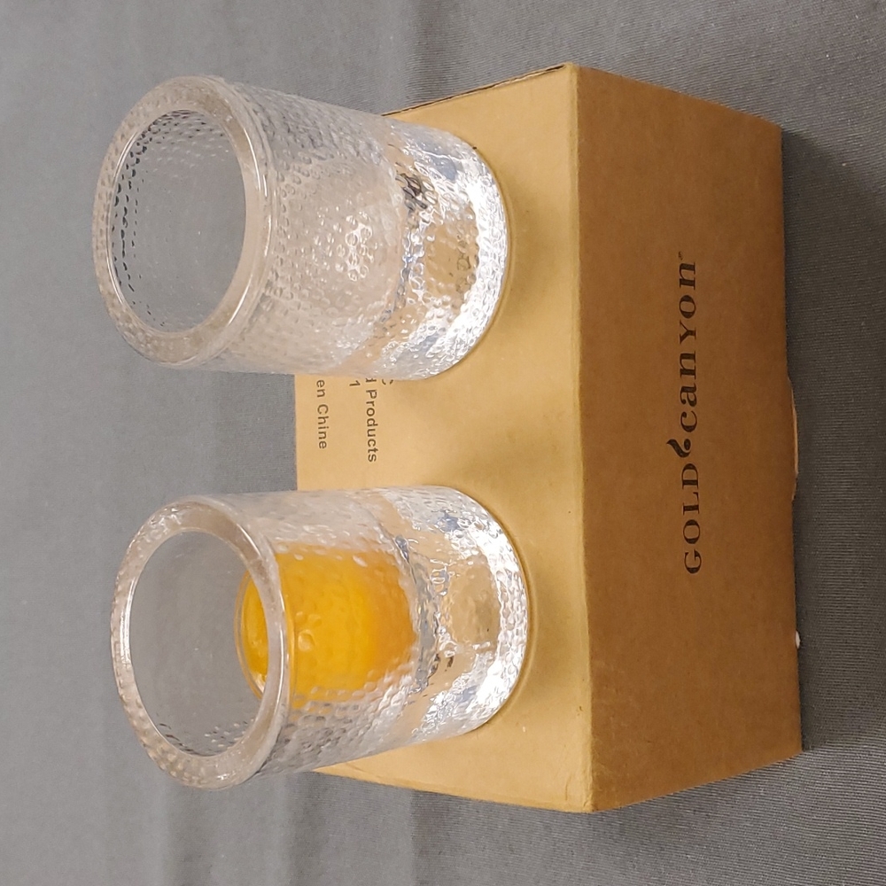 Dual Hammered Glass set from Gold Canyon